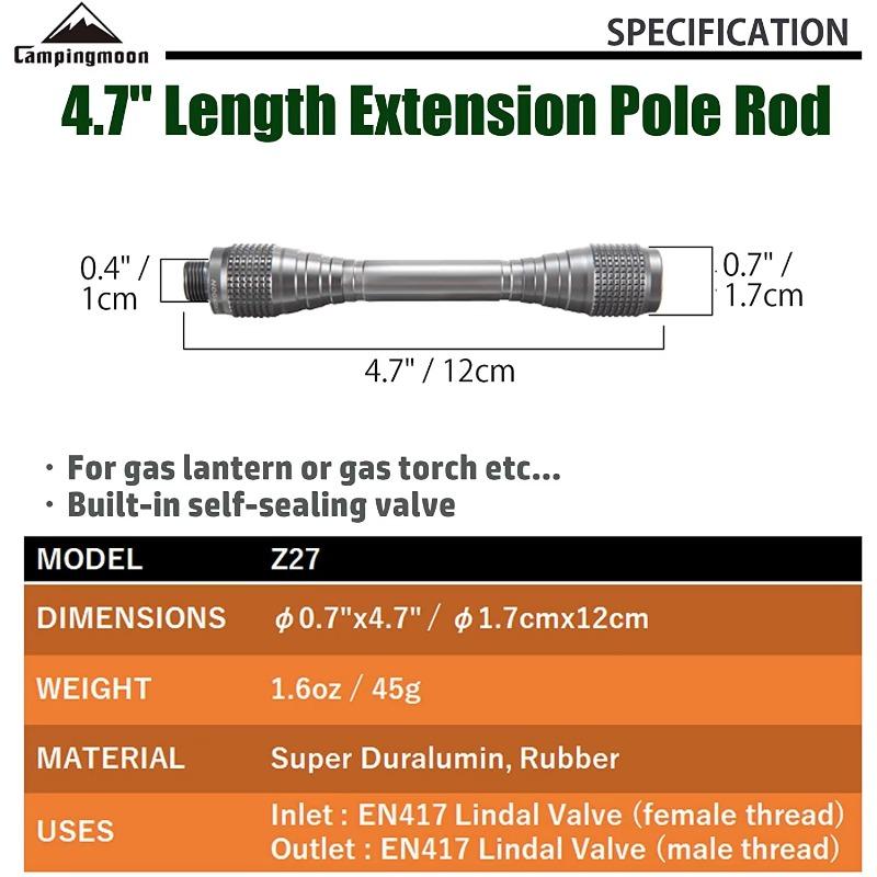 CAMPINGMOON Multifunctional Alumina Extension Telescopic Pole Outdoor Camping Supplies Extension Telescopic Pole for Gas Tank