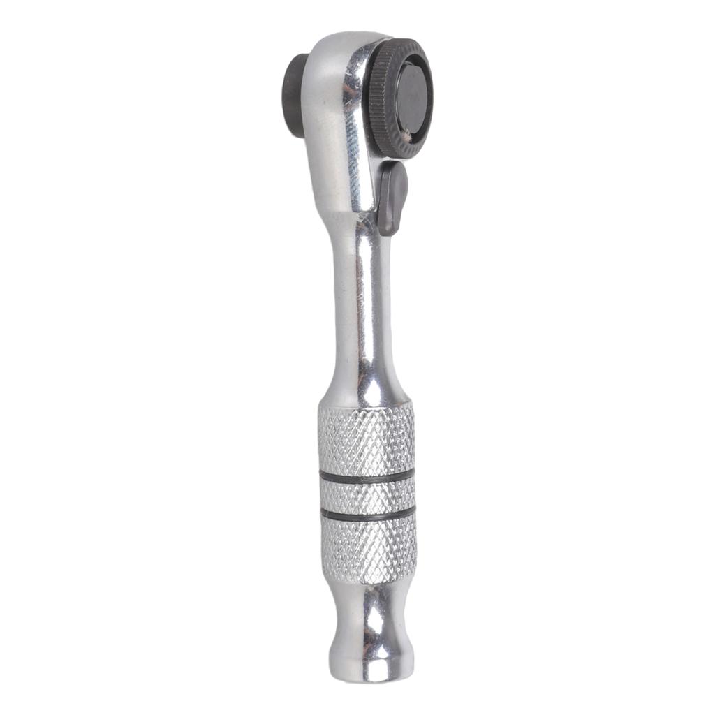 Heavy Dutys 1/4in Ratcheting Wrench With 7Position Adjustable Head And NonSlip Grip For DIY Projects 180Degree Direction
