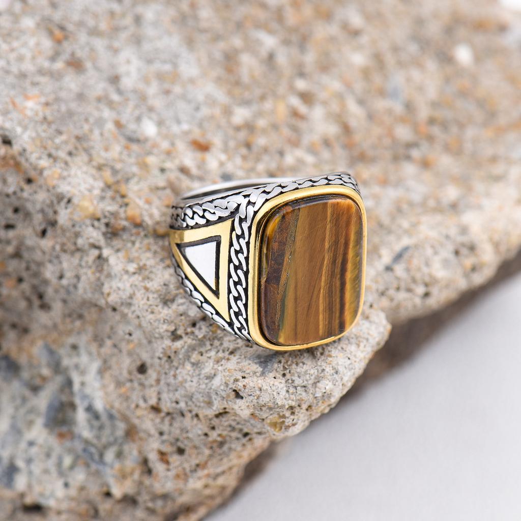 R3427 Men's High Quality 316L Stainless Steel Variety Onyx Rings  Trend Jewelry