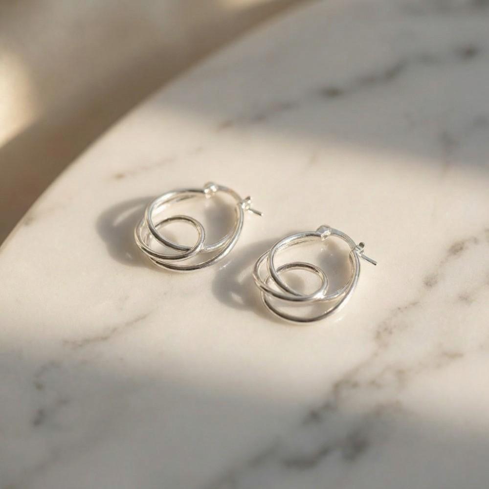 Simple Hoop Earrings Minimalist Personality Earrings Jewelry Accessories Irregular Earrings  Daily