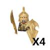 MOC Středověcí rytíři Orkové Stavební kostky Figurky Hračka Vojáci Stráž Zbraně Luky Šípy Štít Brnění Vlajky Pochodně T016
