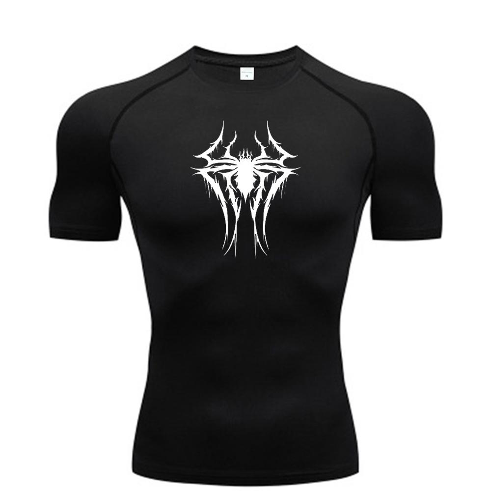 Tight Suit Short-sleeved High Elasticity Quick-drying T-shirt Running Workout Jogging Training Sports Top Trendy Sweat-Resistant Fitness Suit
