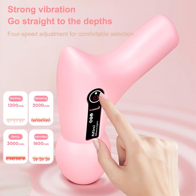 Mini Massage Gun Usb Rechargeable Portable Full Body Muscle Massage 4-Speed Adjustable Fascia Gun