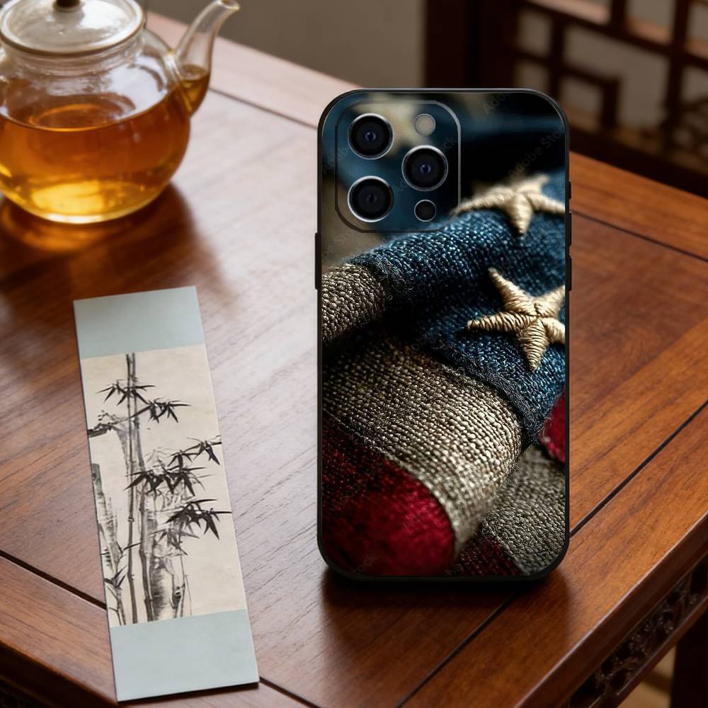 American Flag  Phone Case Silicone Soft For IPhone 17 16 15 14 13 12 11 X XR Plus Pro Max Plus