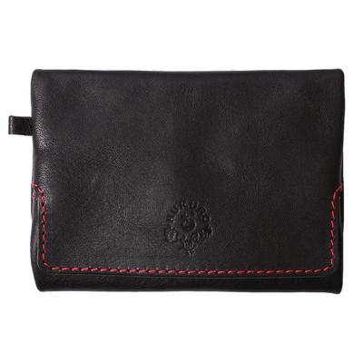 HUKURO Pocket Tissue Case, Men's and Women's, Leather, Made In Japan, Black