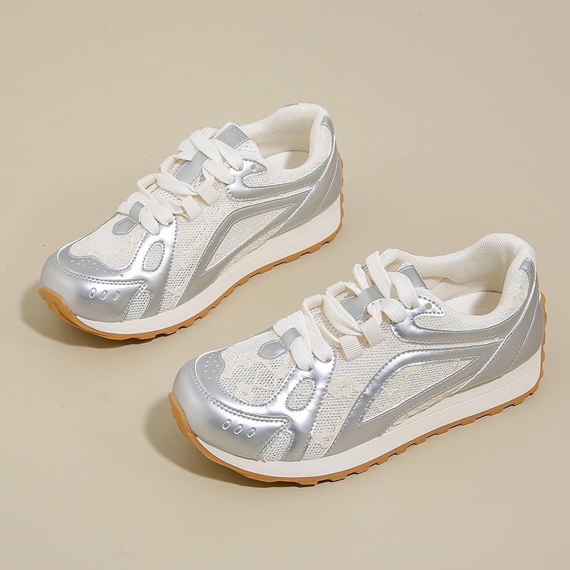 Fashion Women's Fad Casual Mesh Breathable Sneakers Non Slip Comfort Lady Flat Shoes Bottomed Breathable Training Shoes Zapatillas Mujer