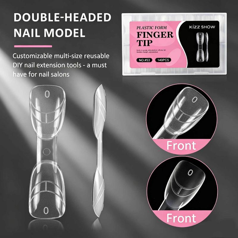 140Pcs Scale Crystal Armor 2 In 1 Nail Forms for Salon Quality Rapid Extension at Home