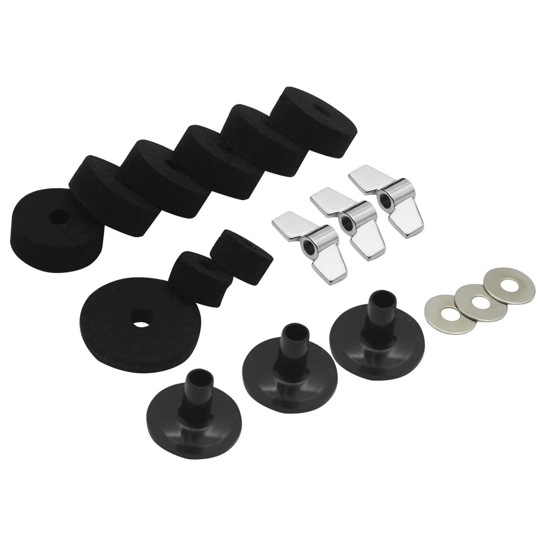 

LADE Cymbals Stand Sleeves Felts Pad 18 Pcs Set With Washer Base Wing Nuts Replacement For Drum Hi-Hat Cymbal Stand Accessory