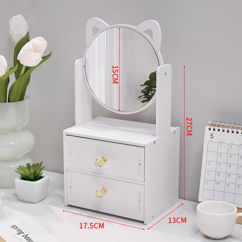 Cosmetics Storage Box, Makeup Mirror, Skincare Product Shelf, Lipstick Jewelry Organizer, Drawstring Bag, Drawer Mirror Cabinet, Home Storage Unit