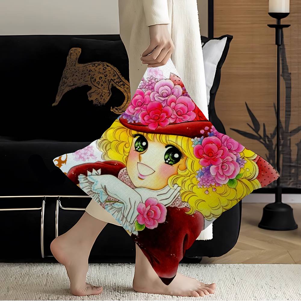 Japanese C-Candy Candy Office Cushion Pillowcase Car Cushion Cover45X45Cm Lumbar Pillowcase Sofa Pillowcover