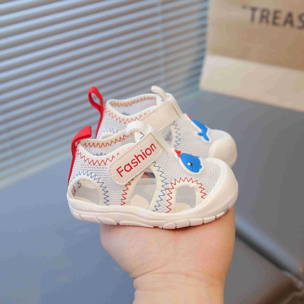 Summer Baby Sandals Soft Sole Non-slip Male Treasure 1-2 Years Old Female Bag Head Baby Shoes Breathable Infant Toddler Sandals