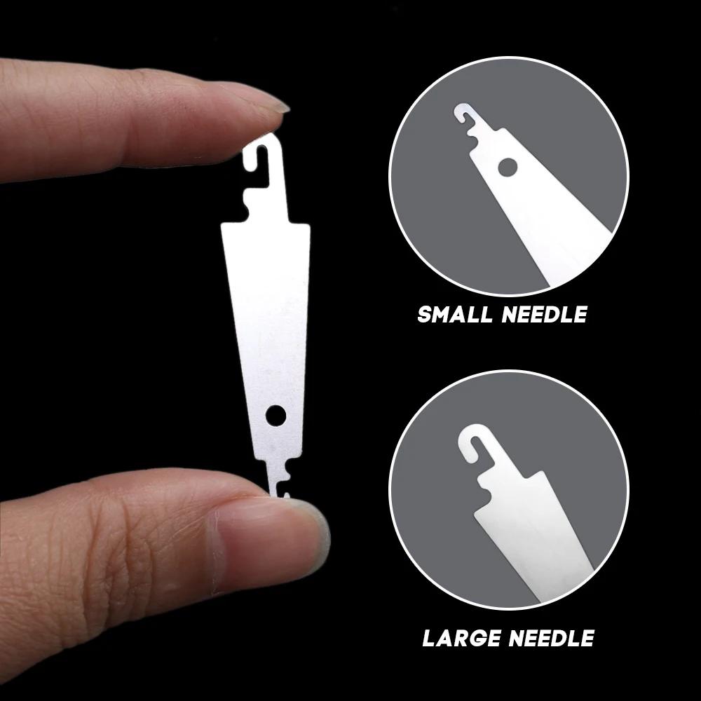 1-50 Stück Edelstahl Nadeleinfädler Einfädler Sticknadel Nadeleinfädler Einfädelhilfe DIY Handarbeiten Kreuzstickerei