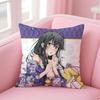 Anime Y-Yukinoshita Y-Yukino Cushion Cover Comfortable Reversible Pillow Cover Ideal for Car Sofa Bedroom & Beyond