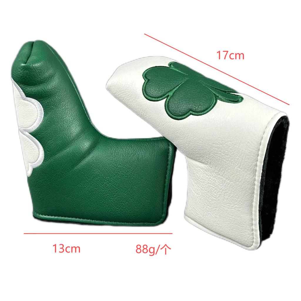 Golf Putter Cover Großes Kleeblatt Gerade Quadratisch, Magnetverschluss Golfzubehör 2026
