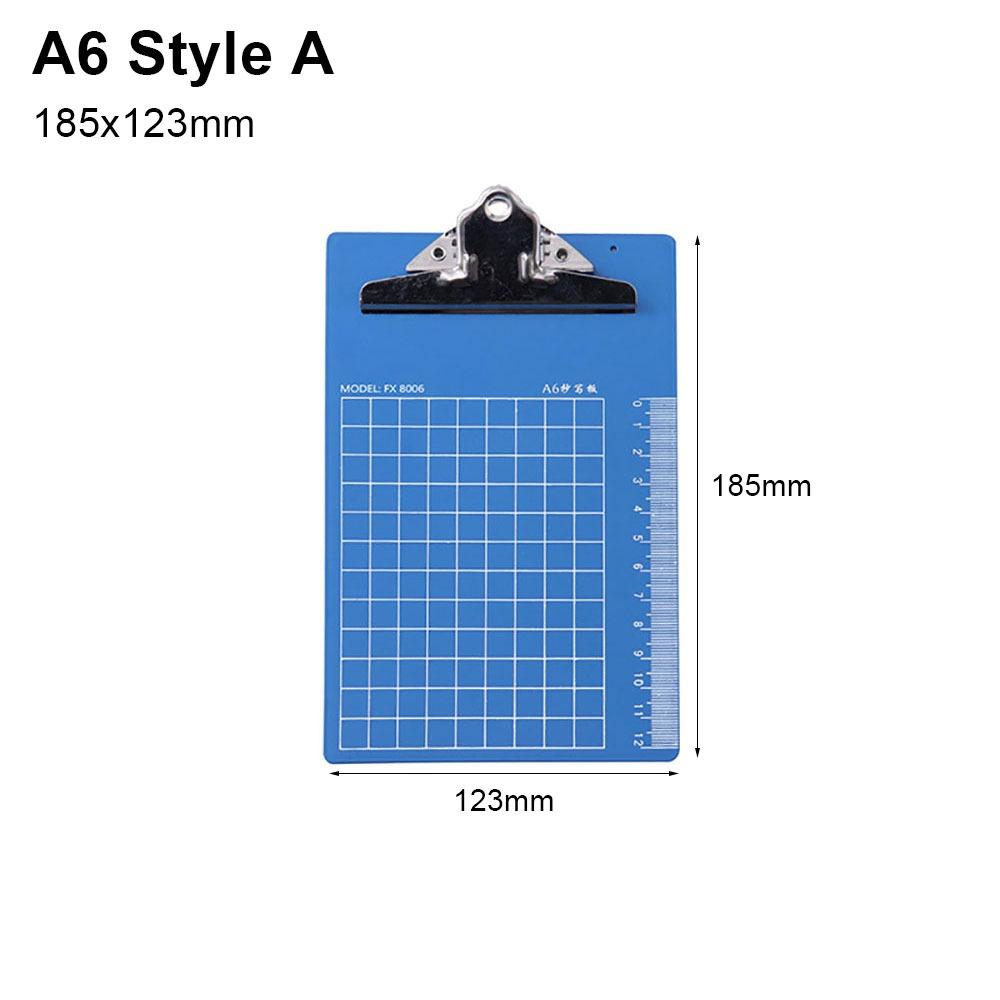 1Pcs Blue Writing Clipboard Plastic Clip File Organize Writing Pad Board Paper Ticket Storage