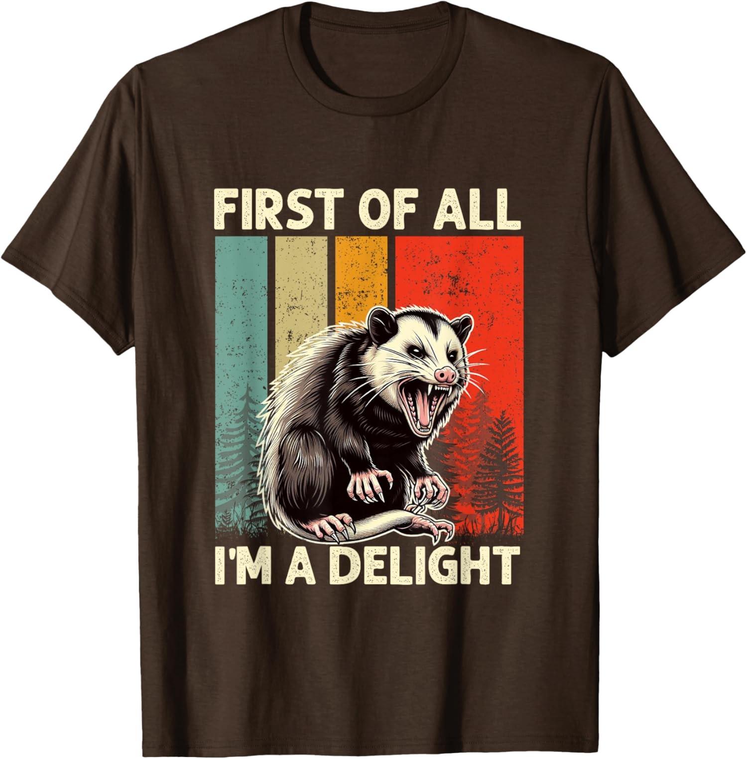 Sarcastic Possum Angry Opossum Design Delight Unisex T-Shirt S