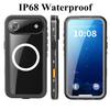 IP68 Waterproof Swim Diving Case For For iPhone 17 Air 16E 15 14 Plus 13 Pro Max Magnetic Dustproof Underwater Cover 17 Pro Max