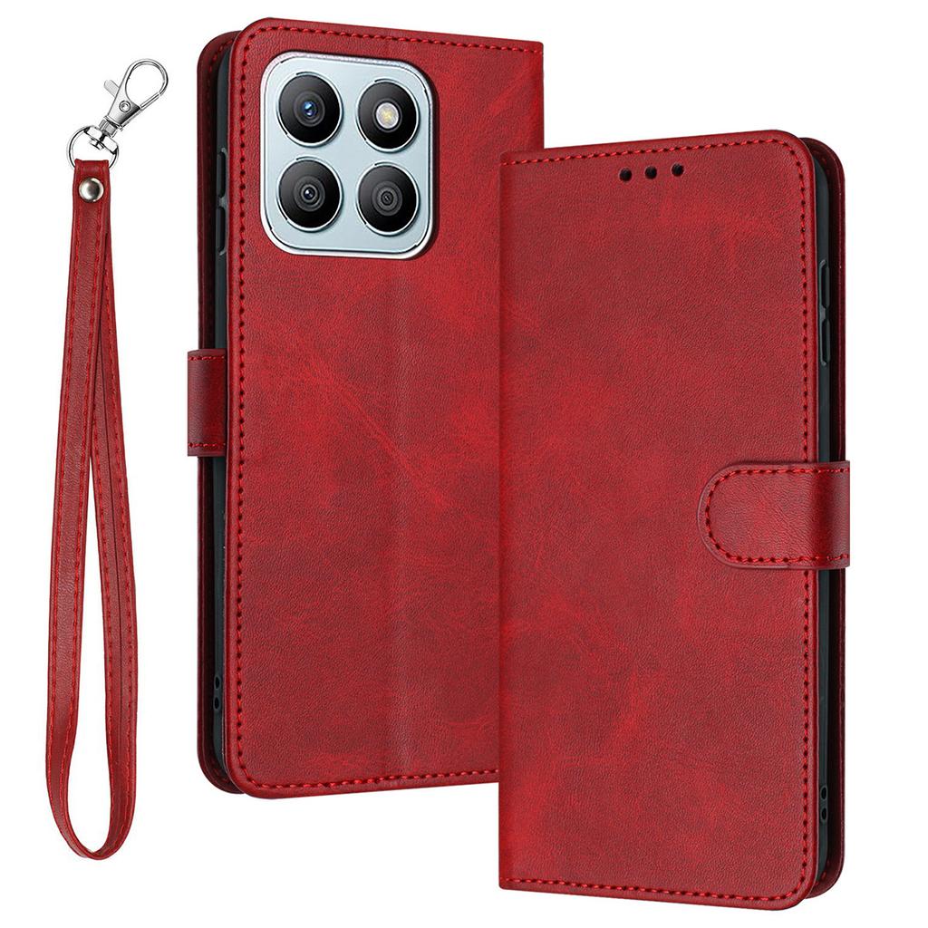 Für Honor X8c 4G Hülle Flip Stand PU Leder Brieftasche Handyhülle Kalbsledertextur