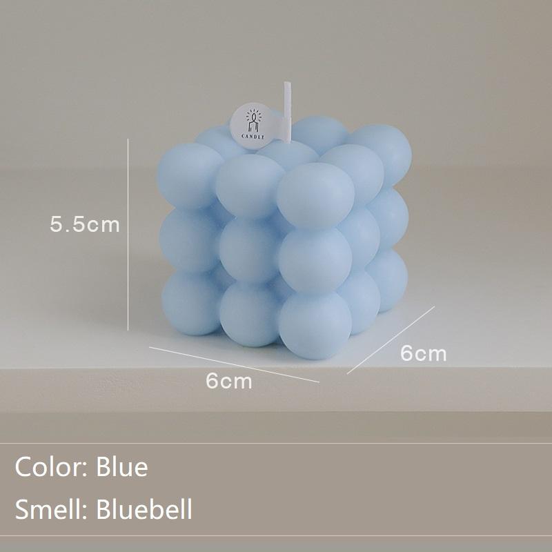 Ins Bubble Cube Shaped Candle Handmade Scented Candle Aromatherapy Soy Wax Candle Home Decoration Wedding Birthday Party Candles