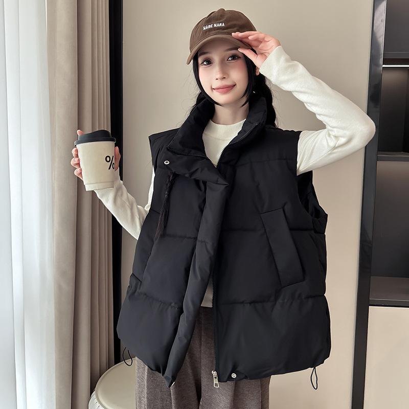 New Cotton Vest Autumn and Winter Versatile Fashion Foreign Korean Version Loose Girls Vest Vest Jacket