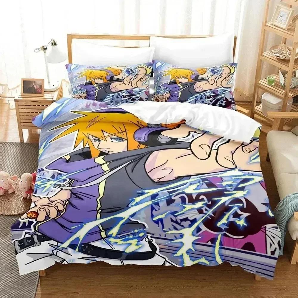 

Luxury New 3D Print Neku Sakuraba World Ends Bedding Set Duvet Cover Bed Set Quilt Cover Pillowcase king Queen Boys Adult 70x133cm 2pcs