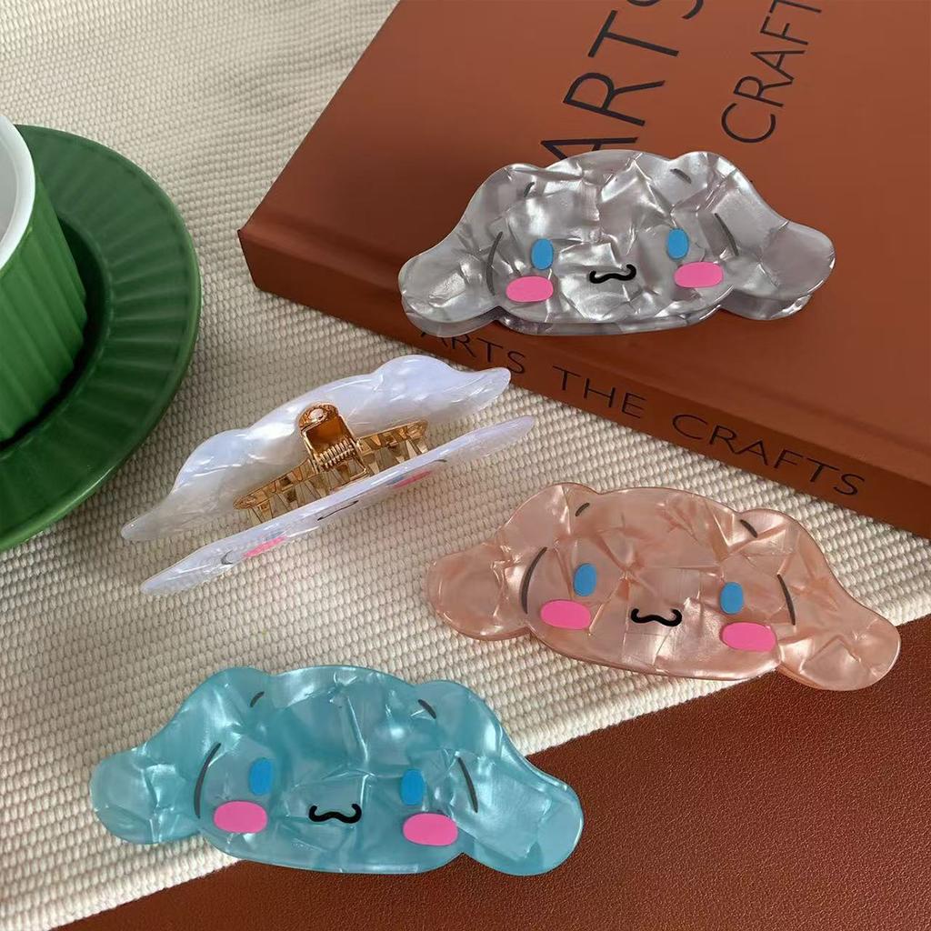 1 Stück superniedliche Haarspange mit Cartoon-Hund, Haarspange aus Acryl mit Cartoon-Tiermotiv, Haarspange mit Hai-Motiv für den Hinterkopf