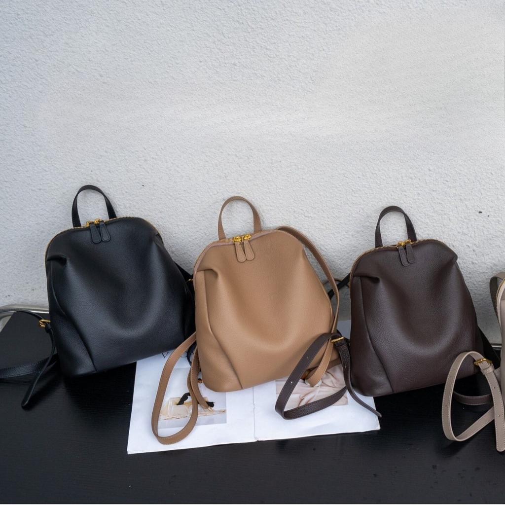 Leather Backpack Women's 2026 New Fashion Versatile Women's Backpack First Layer Cowhide Soft Leather Large Capacity Small Backpack