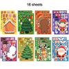 8/16Sheets Christmas Puzzle Stickers Santa Snowman Xmas Tree Make a Face Sticker Kids Party Favors Toy Gift New Year Decoration