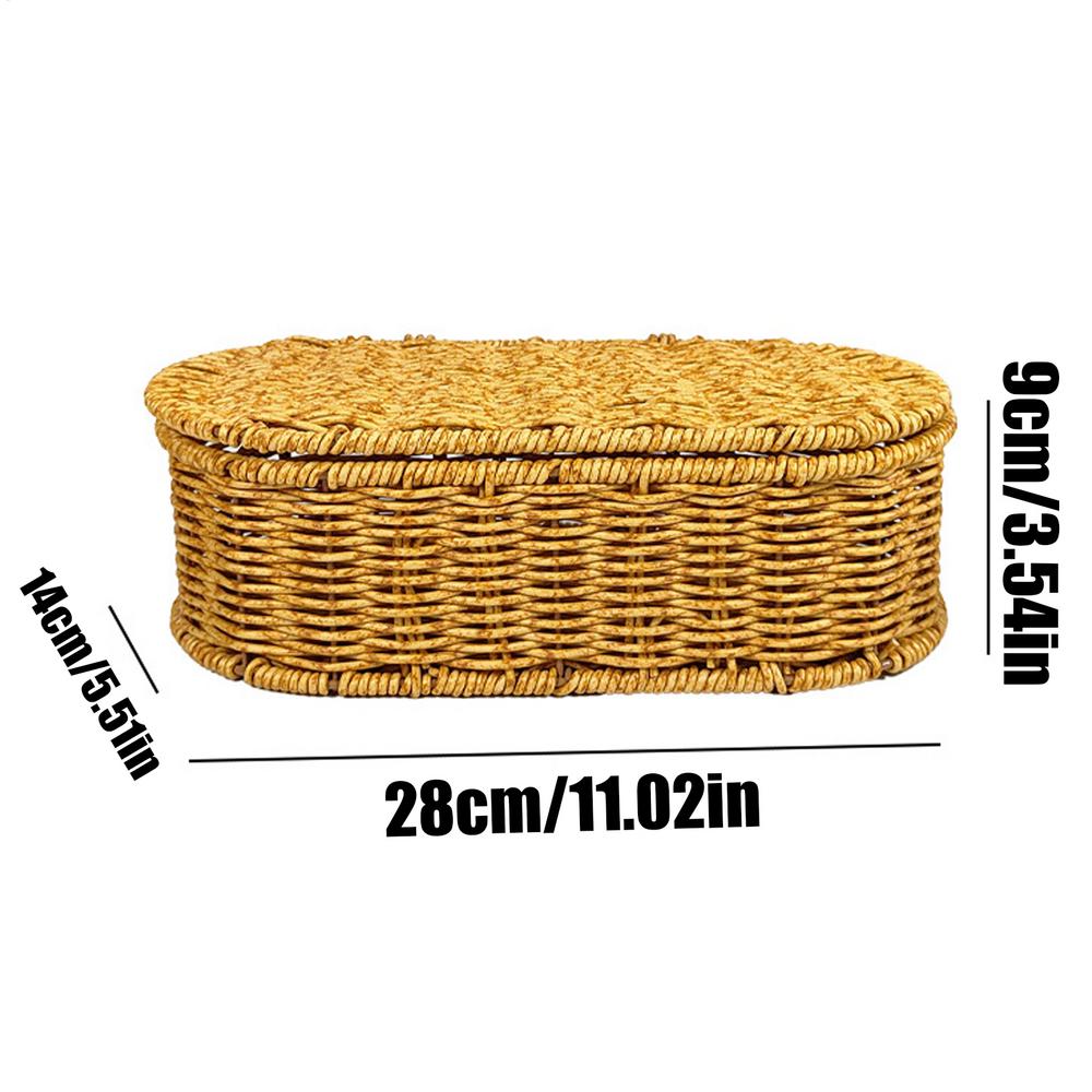 Small Baskets For Shelves Rustic Imitation Rattan Storage Decorative Bathroom Storage Baskets For Home Bathroom Bedroom Kitchen