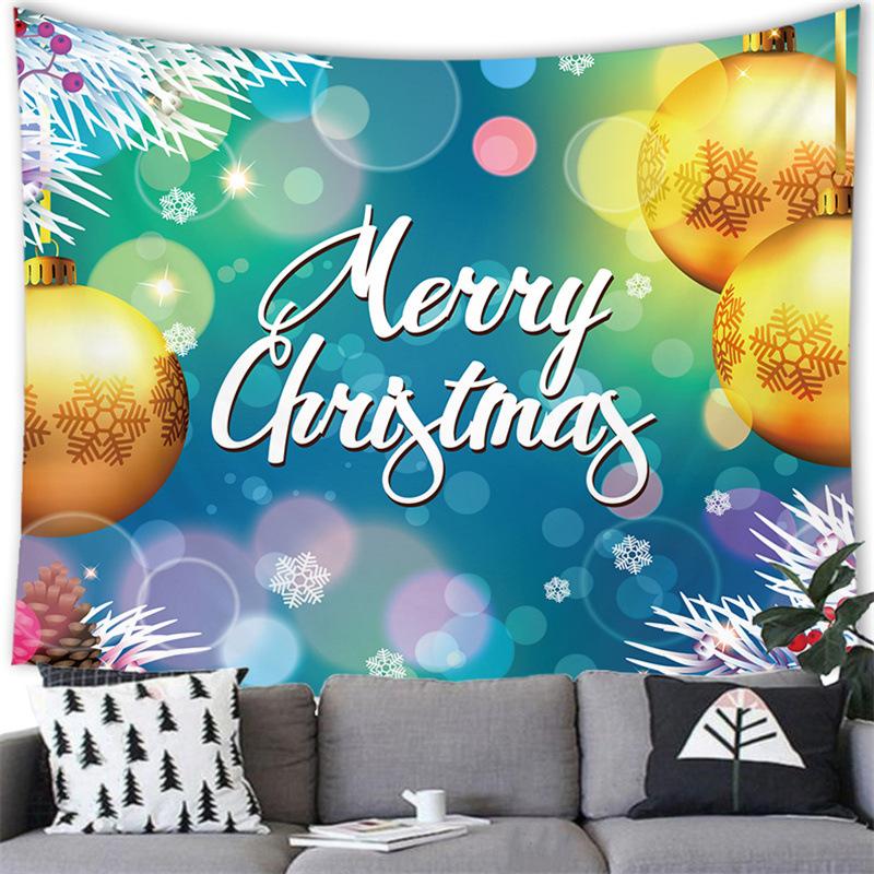 Christmas Bell Tapestry Snowman Merry Christmas Wall Hanging Living Room Bedroom Background Cloth Beautiful