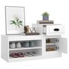 Vidaxl Shoe Cabinet, White, 100X42X60 Cm, Wood-Based Material