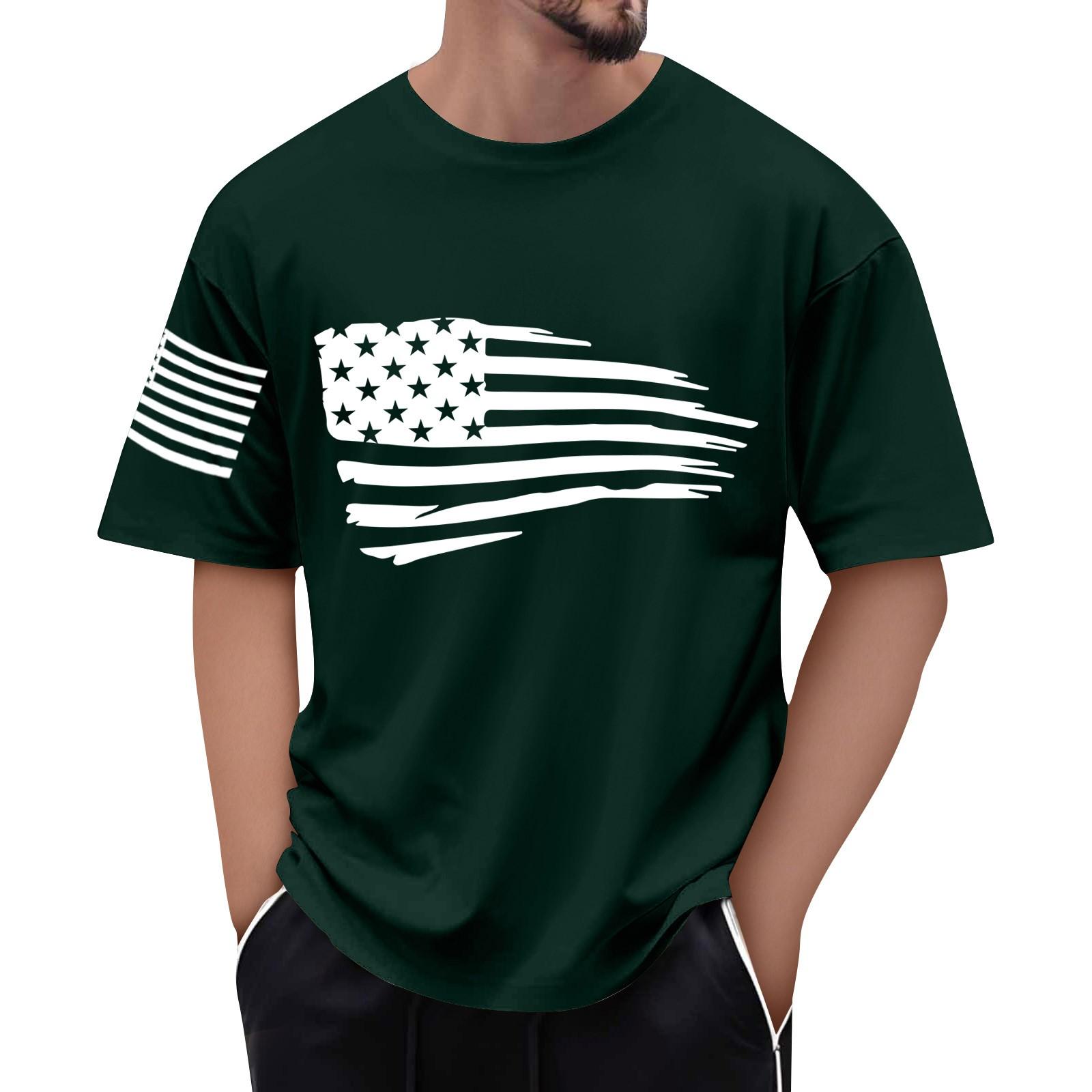 

Мужская футболка с принтом флага, мужской свободный повседневный топ с короткими рукавами XXXL