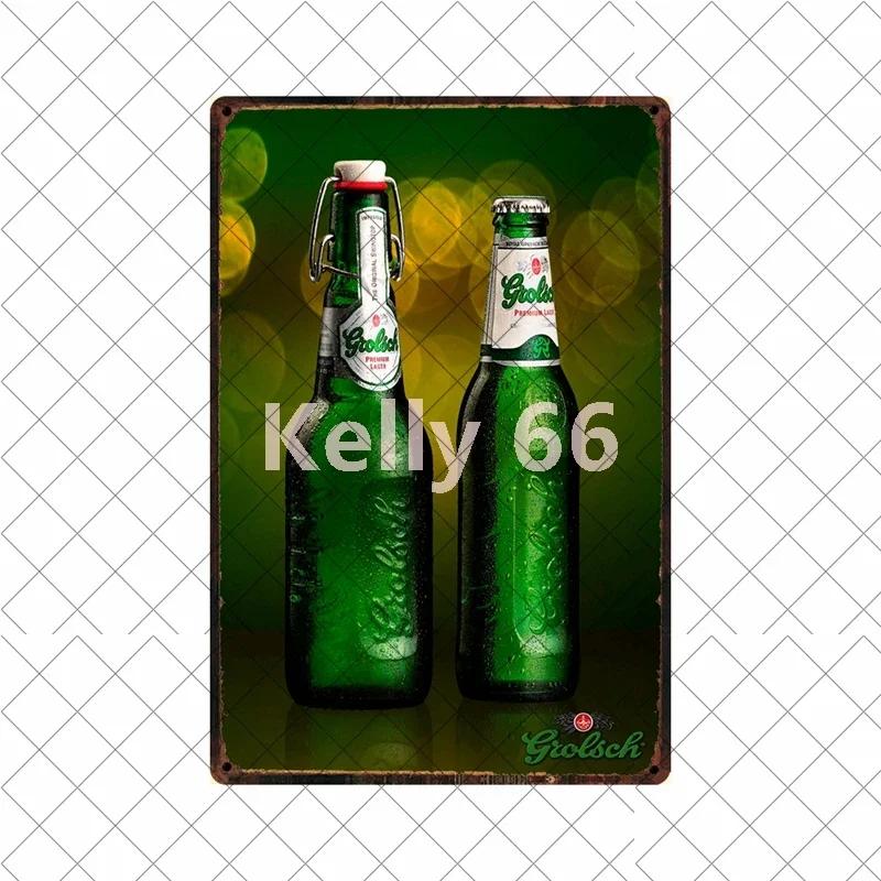

[Kelly66] Grolsch Herfst Bok Ледяное пиво здесь Жестяная табличка Металлическая табличка Домашний декор Картина 20*30 см размер Dy221 20X30CM