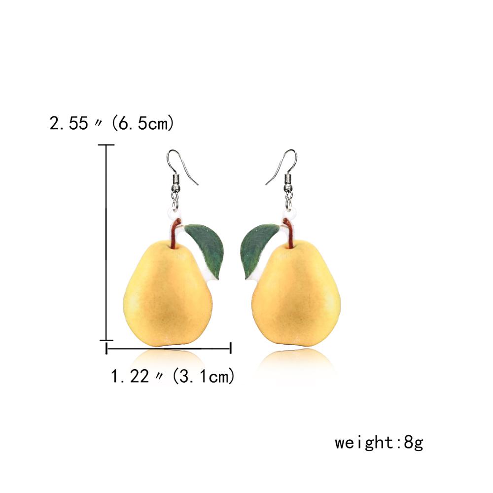 New Cute Fruit Lady Earrings Strawberry Pineapple Tomato Kiwi Orange Cucumber Watermelon Apple Girls Fruit Dainty Earrings