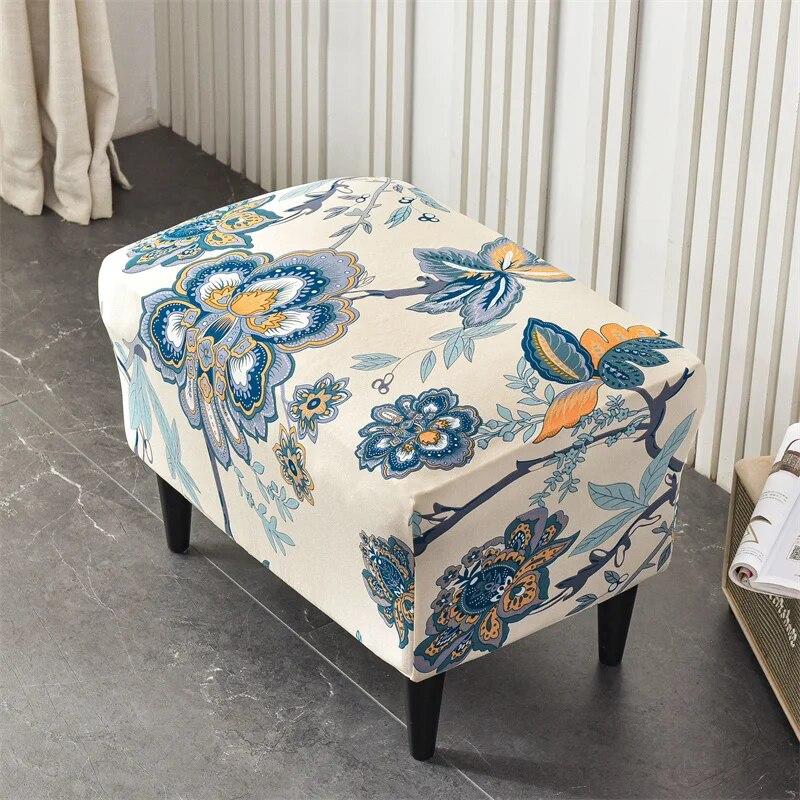 Club Chair Slipcover Stretch Armchair Covers Floral Print Tub Chair Cover Spandex Single Couch Cover with Seat Cushion Slipcover