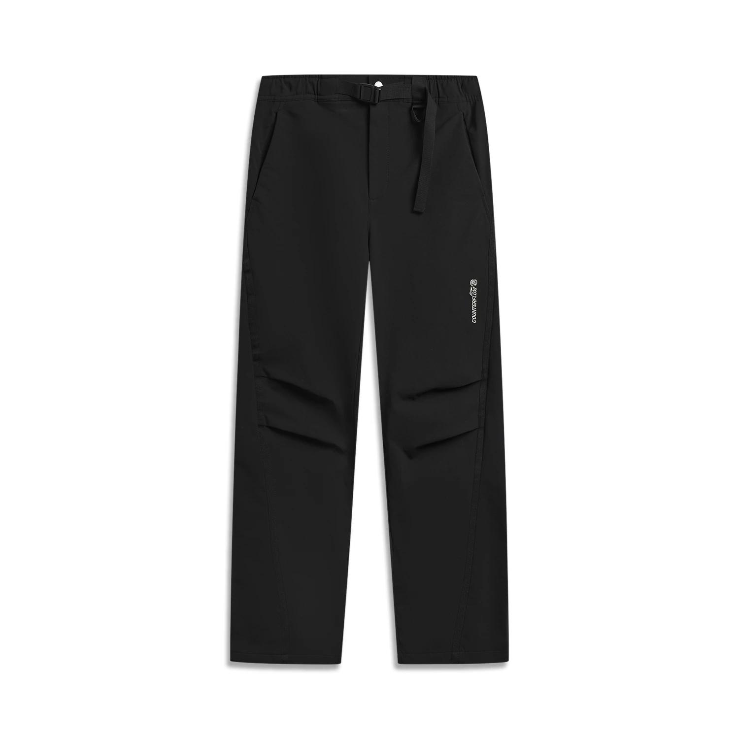 Li-Ning Женские брюки-софтшелл для активного отдыха CF, водонепроницаемые, ветрозащитные, быстросохнущие, прохладные, черные AYKW116-1 L