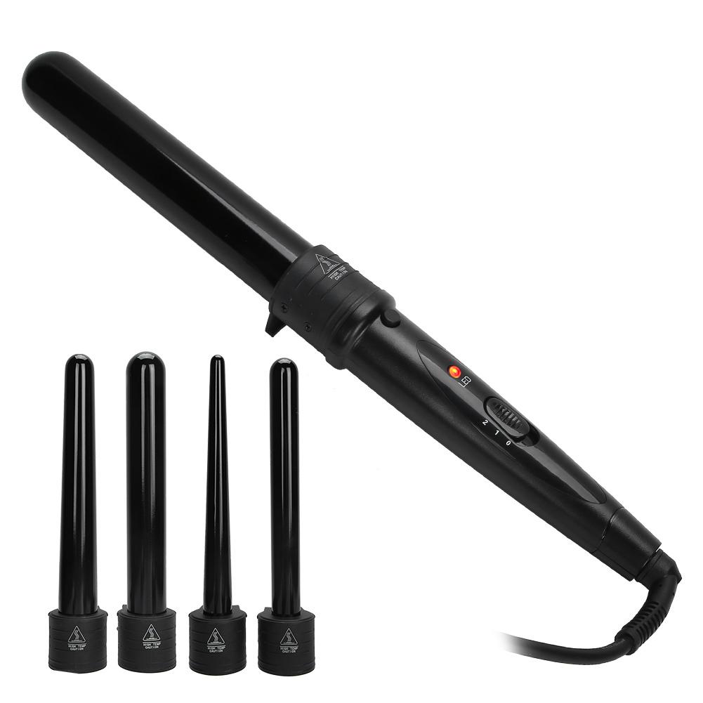 5‑In‑1 Curling Iron LED Adjustable Temperature Hair Styling Curling Iron Wand Set 110‑240VUS Plug