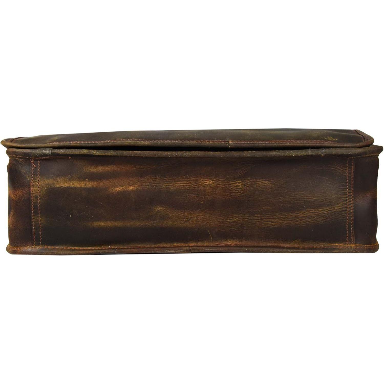 кожа 16 дюймов кожа винтажная деревенская сумка через плечо курьерская сумка сумка — фото 9