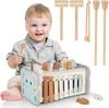 Dinorun Montessori Hammering Toy from 1 Year Old, Wooden Motor Skills Toy, Xylophone, Gift for Children Aged 1, 2, 3, 4 Years, for Girls, Boys