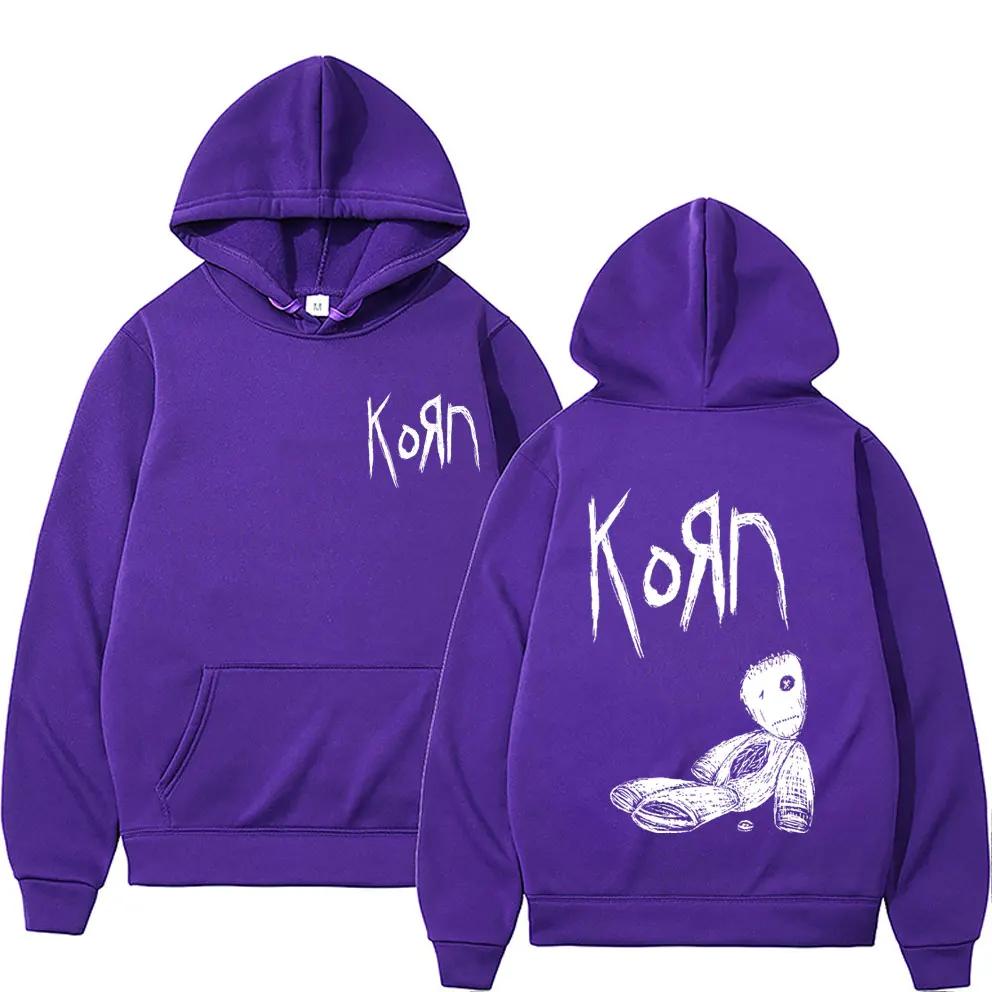 Sudadera con capucha con estampado gráfico de la banda de Rock Korn para hombre y mujer, Sudadera con capucha con música altern