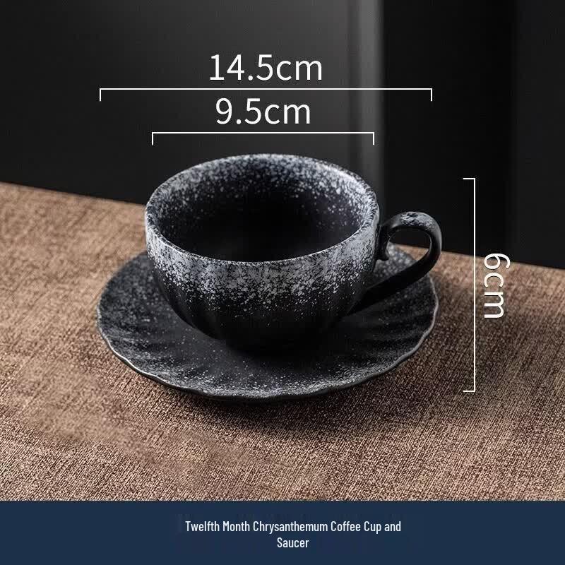 Qiwei Retro Ceramic Coffee Cup with Lid