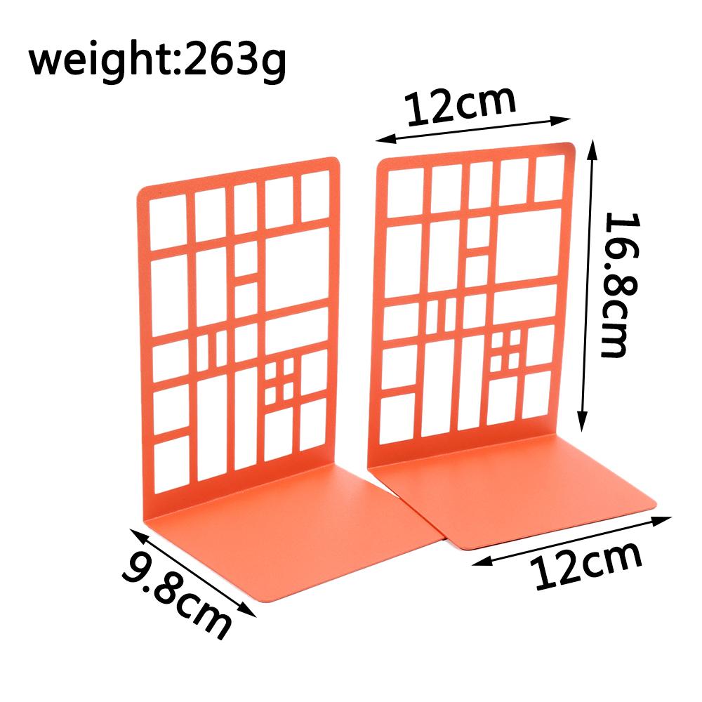 2 Pcs Color Railings Book Ends For Shelves Duty Bookend For Heavy Books Organizer Book Home Bookend Book Rack Holder Stand Shelf