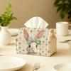 Rabbit-Themed Tissue Box Holder - Rabbit-Shaped Decorative Box with Tissue Roll Storage, Suitable For,, Office, - Rabbit Decor for Holidays, Birthdays