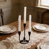 Retro 3 Arm Iron Candelabra Taper Candlestick Candle Holders For Table Centerpiece And Ambients Lighting Home Decoration