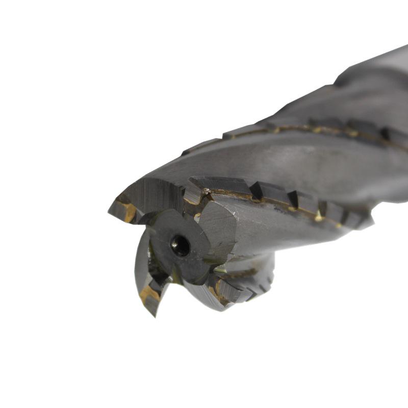 Alloy Taper Shank Extended Spiral End Mill with Welded Carbide Insert, 20-40mm, 3/4 Flute.