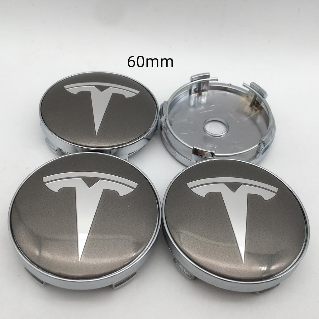 AAAIK1 20pcs 56mm 60mm 68mm For Tesla Model 3 Model Y Model S X Car emblem Wheel hub Center Cap Badge covers Decals Styling accessories