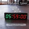 Dobíjecí časovač do posilovny s magnetickou zadní stranou Přenosný mini časovač do posilovny Odpočítávání/odpočítávání USB‑C Fitness časovač Tréninkové tachometry 3