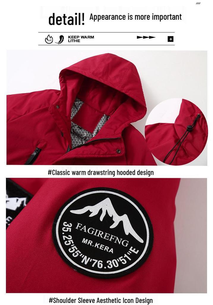 Men's Plus Size Three-Proof Cotton Jacket with Large Pockets - New 2025 Winter Thicken Coat for Workwear