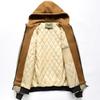 2025 New Quilted Men's Hoodie Jacket - Stylish Spring to Winter Faux Two-Piece Design