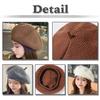 Simple CZ479 [White Fang] Beret, Braided, Natural, Cute, Hat, Stylish, Elegant, Women's (Black)